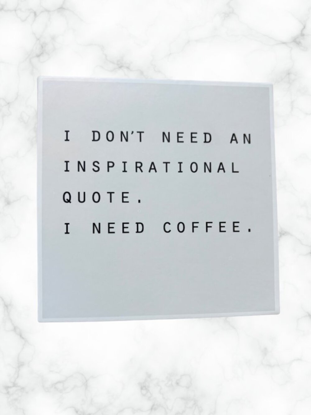 Coffee Quote Decorative Box Sign | "I Need Coffee" | Minimalist Kitchen Decor